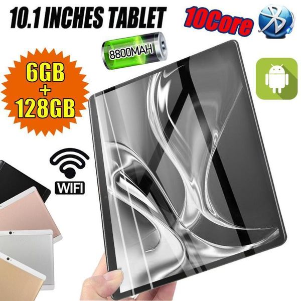 

tablet pc 2021 google 10 inch 6g ram 128gb rom 4g lte android 8.0 core tempered tablets dual sim wifi gps 10.1gps tablet1