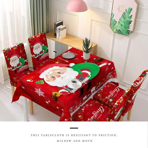 

table cloth christmas themed dining cover holiday home party printed tablecloth 140x140cm