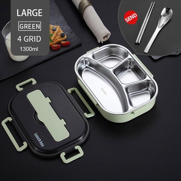 

worthbuy japanese bento box with compartments 304 stainless steel lunch box for kids microwave food container with tableware set wmtmgl