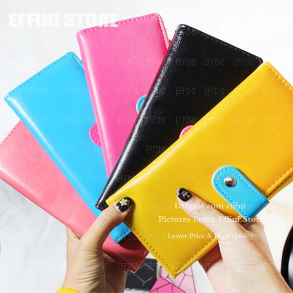 

2021 new women wallet handbag business card holder fashion fresh lady candy leather long clutch wallet money bag pouch zipper coin purse, Red;black