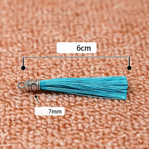 

mibrow 10pcs lot 6cm long silk tassel brush with metal caps for earrings tassel charms pendant fit diy jewelry making material h wmtrpx