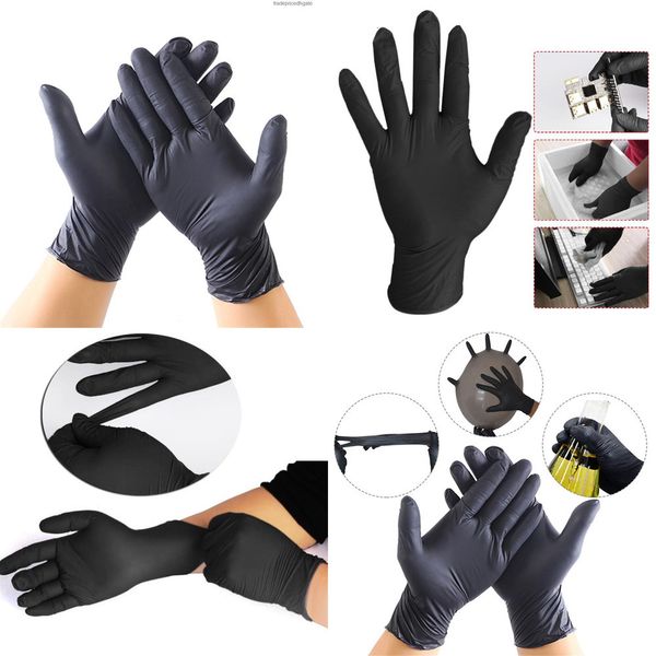 

tattoo disposable care caring nitrile 20pcs black beauty latex-gloves hzmg