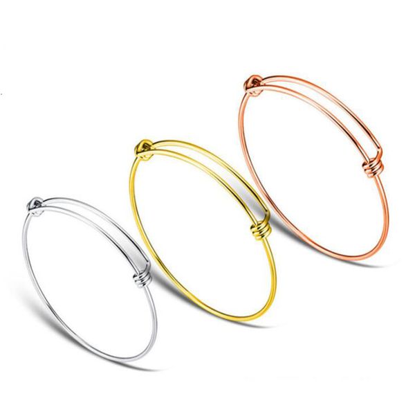 

factoryep29& colors wholesale-rose bracelets diy gold titanium steel jewelry cable wire bangle adjustable expandable bracelet free, Black