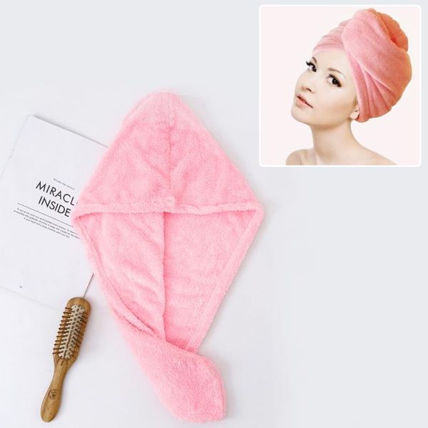 

hair care coral fleece hair drying towel super absorbent twist wrap shower hat cap turban head wrap bathing tool
