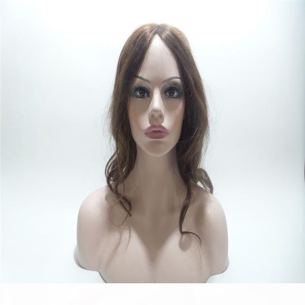 

full lace human hair wigs indian virgin hair 100% pressure density 150% weaving wig of human hair 100 is dark brown female senior silk woven, Black;brown