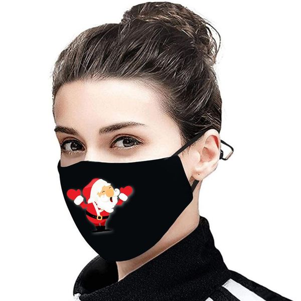 

рождественские маски хлопчатобумажные ткани печатающие многоразовые моющиеся дышащей крышки лица faceemasks для женщин мужчины праздничные п