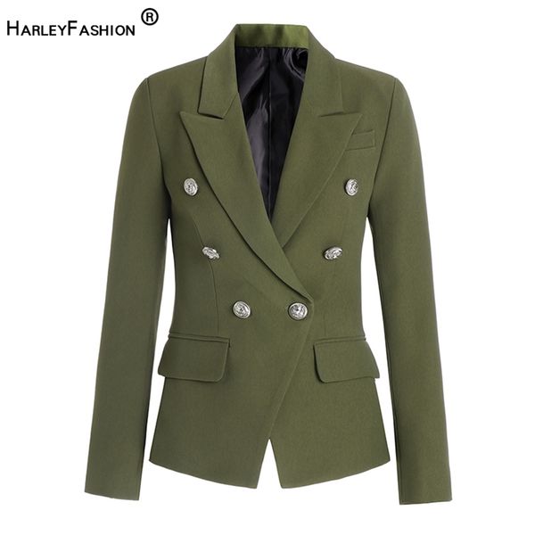 

harleyfashion classic design european ameircan army green blazers slim casual outerwear jackets plus size lj201214, White;black