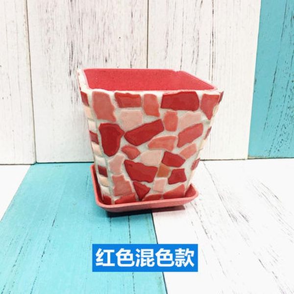 

600 г пакет diy творческий цветочный горшок математический смесись цвет керамический блеск стекло мозаика каменная плитка для craft материал