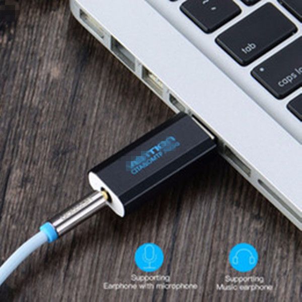 Freeshipping USB Externe Soundkarte USB zu Aux Jack 3,5 mm Kopfhöreradapter mit Mikrofon ohne externes Laufwerk für PS4 PC Computer Laptop