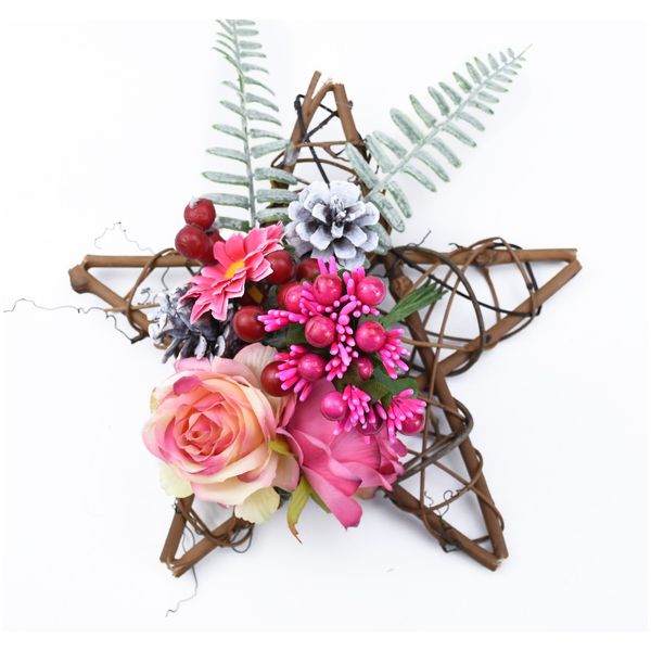 

10шт искусственные растения рождественские украшения для домашних аксессуаров свадебный декоративный цветочный венок diy подарочная коробка