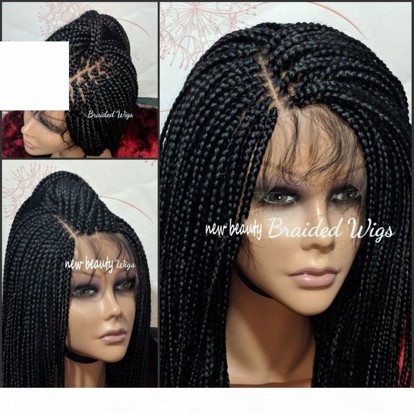 

part box braids wig black brown blonde red brazilian full lace front wig jumbo braids synthetic wig baby hair heat resistant