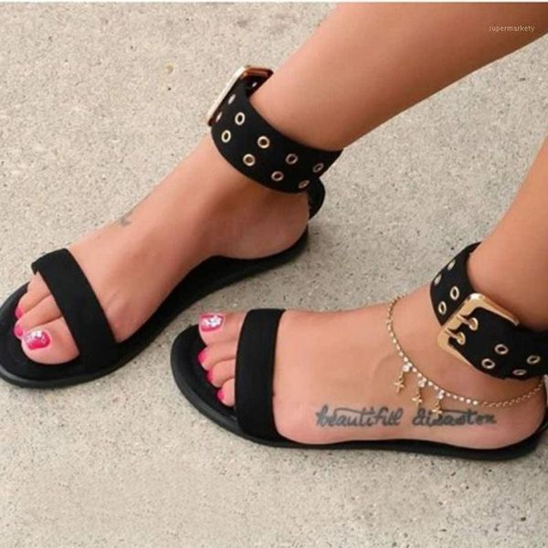 

2020 beach sandals women sandals transparent flats shoes large size female clear jelly shoes ladies roman sandalias mujer1, Black
