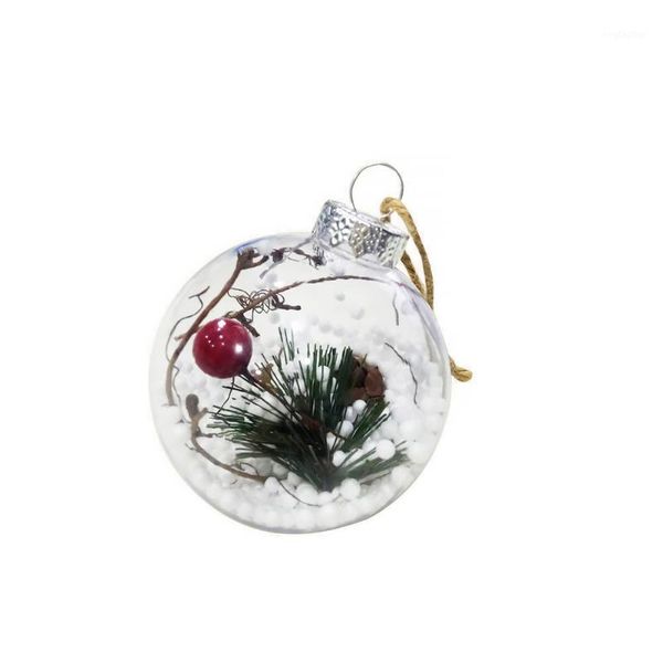 

christmas decorations creative delicate ornaments transparent balls xmas tree hanging plastic hollow ball wit1