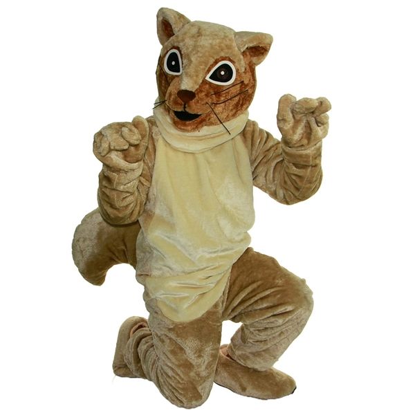 

2018 new brown squirrel mascot costumes for adults circus christmas halloween outfit fancy dress suit 02, Red;yellow