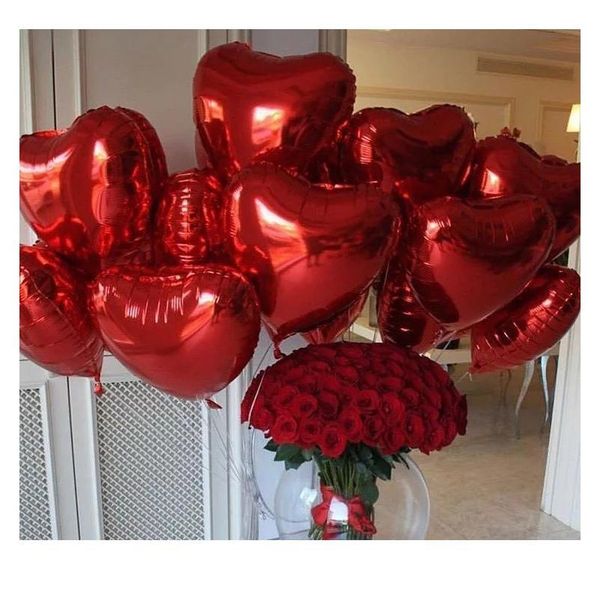 

5pcs 18inch rose gold red star heart foil balloons valentines wedding decoration helium balloon boy girl birthday party jllqpu