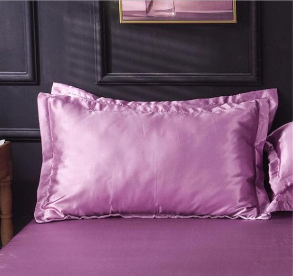 

pillow case solid color silk pillowcases candy fashion sofa throw cushion cover silk satin pillow cover home office bbyvcf yh_pack