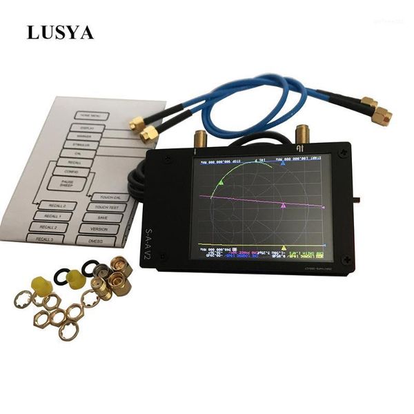 

lusya touch screen nanovna v2 hf vhf uhf uv 3g vector network analyzer s-a-a-2 shortwave 50khz - 3ghz analyzer with case1