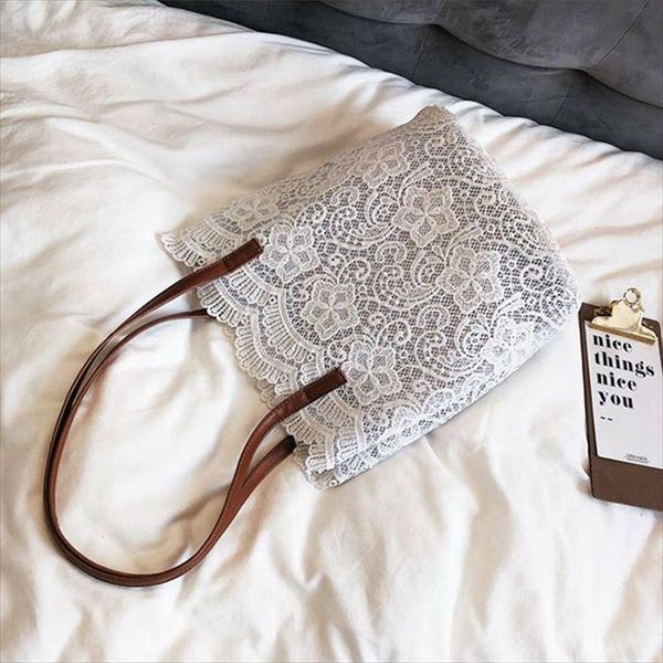 

2020 women messenger bag single strap shoulder bag lady lace crossbody bags lady handbag white