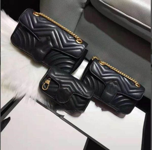 

2022 new classic luxurys designers handbag 3 size real genuine leather bags with serial number women fashion marmont cross body totes g003