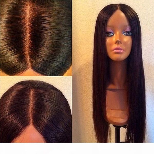 

7a grade lace front human hair wigs brazilian silky straight glueless full lace human hair wigs for black women with baby hair, Black;brown