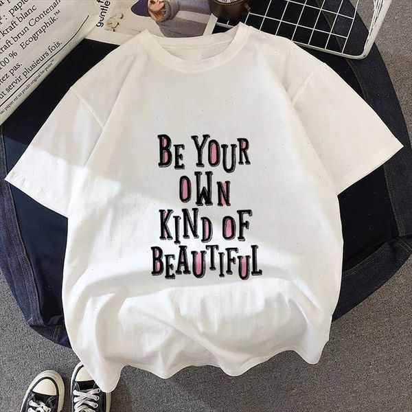 

summer tshirt positive letter printed thin section female clothing t shirt women harajuku white short sleeve t shirt femme