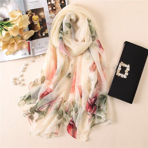 

scarves 2021 women's printed autumn holiday sunscreen scarf elegant, Blue;gray