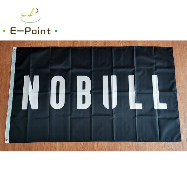 Weiße Nobull-Flagge mit schwarzem Hintergrund, 90 cm x 150 cm, Polyester-Flagge, Banner-Dekoration, fliegende Hausgarten-Flagge, festliche Geschenke
