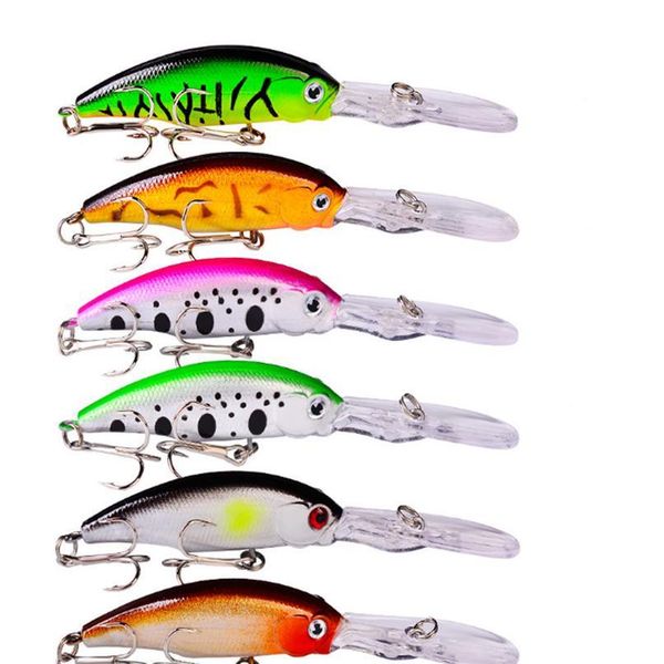 

1pcs 8g/10cm minnow fishing lure floating wobbler plastic hard bait crankbait 3d eyes trolling carp pike bass pesc qylbpm