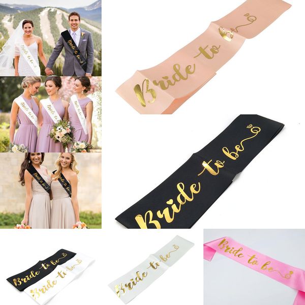 

sweet bride wedding sets favors decoration bridal to be satin sash for bachelorette hen party fit women dress 156*9.5cm epacket