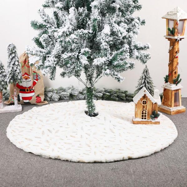 

christmas decorations tree skirt faux fur xmas floor mat decor ornament