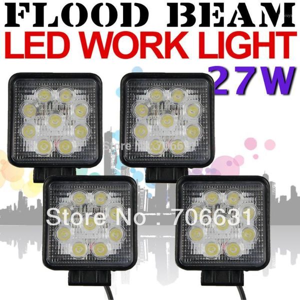 

interior&external lights tkeapl thtmh 4 pcs 12v 24v 27w led work lamp light flood beam truck off road ute d40 2090lm1