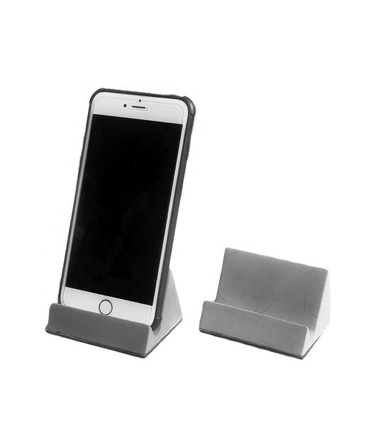 

creative gray cement stand desk concrete bracket multi functional home mobile phone holder
