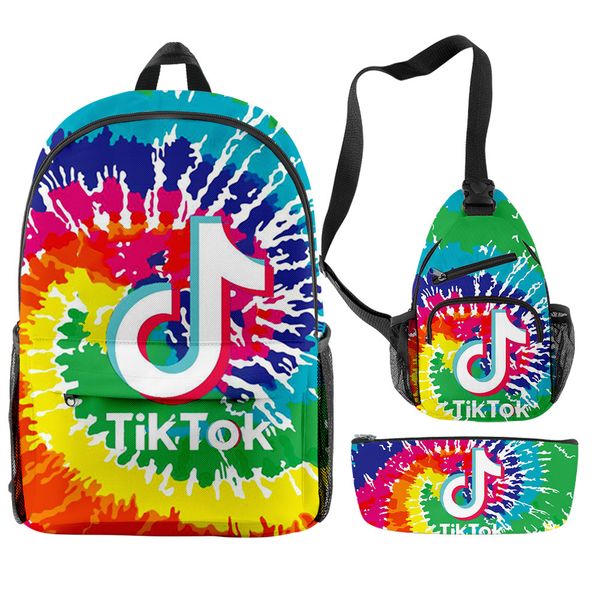 

3-piece suit new product direct sale tiktok surrounding campus backpack peripheral set can be customized