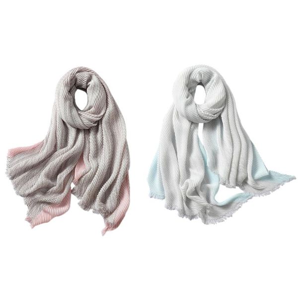 

solid women scarf crinkle hijabs for lady fold shawls and wraps winter lady headband neck warm scarves foulard, Blue;gray
