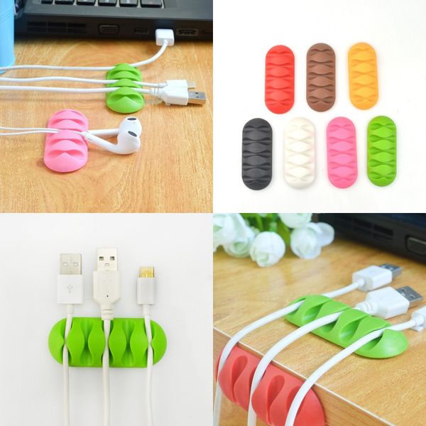 

five holes thread management device pure color home deskthread buckle multicolor fixing clamp 0 85lg j2