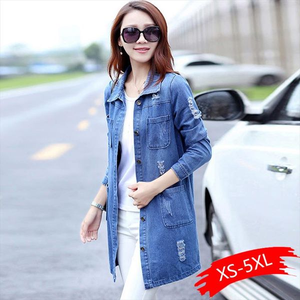 

women coat plus size 3xl 4xl 5xl autumn casual oversize long sleeve denim jacket cardigan overcoat outerwear bomber, Black;brown