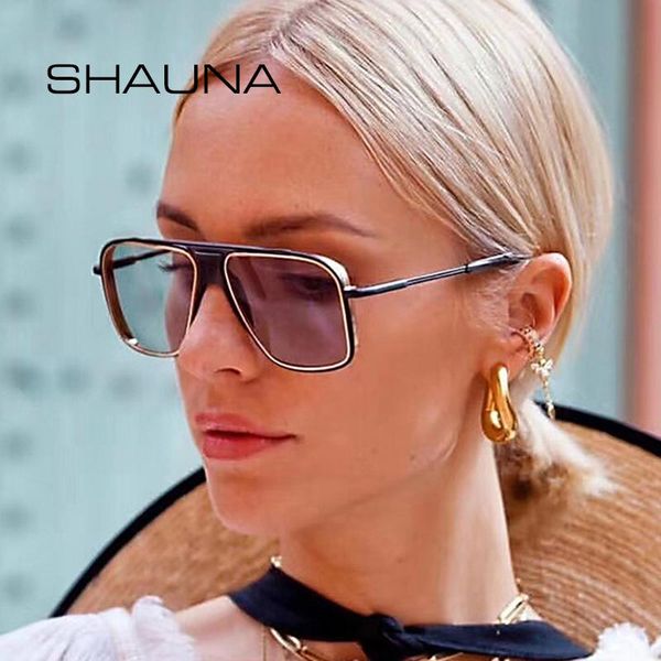 

sunglasses shauna retro square women brand designer fashion gradient shades men uv400, White;black
