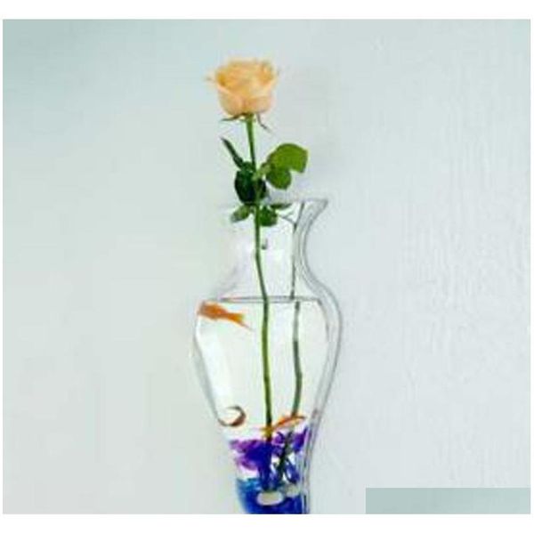 

new vase wall decoration fish tank aquarium mirror acrylic home decoration accessories diy vases floral qylugk new_dhbest