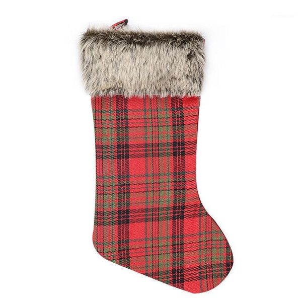 

christmas decorations 1pc stockings santa claus sock gift kids candy bag xmas home decoration tree ornaments1