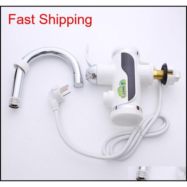 

electric water heater led digital display kitchen faucet tankless instant heating kitchen mixer tap au plug h qylnji new_dhbest