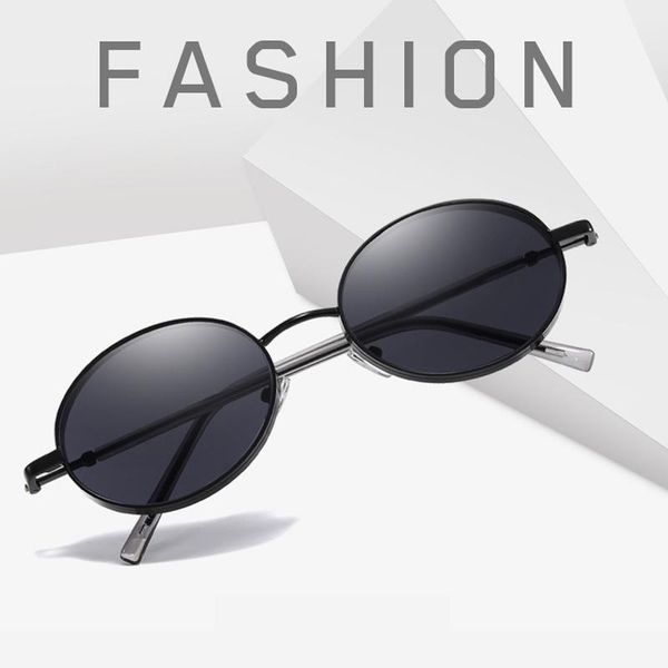 

woman oval frame small sunglasses new metal frame gradient lenses fashion design sunglasses for women vocation shopping uv400, White;black