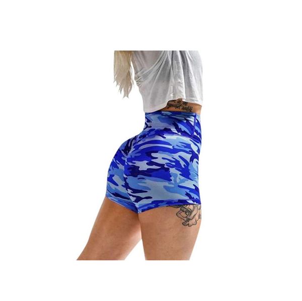 

женщины высокая талия камуфляж фитнес толчок шорты боковой тонкий камуфляж печать шорты растягивающие камуфляж печать сексуальные шорты брюк, Black;white