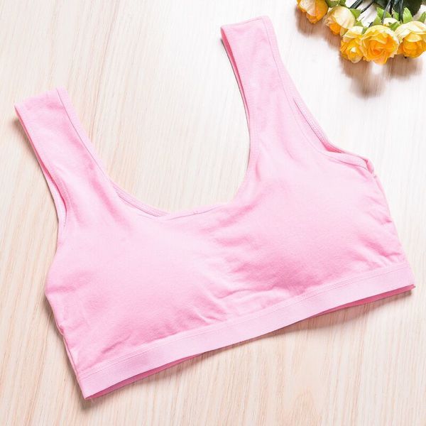 2020 Cotton Kids Sports Bra Push Up Running Bra Tops Girls Full Cup