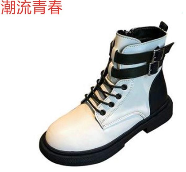 

women ankle boots female spring autumn shoes low heels cross strap shoes woman round toe lace up black short boots size 35-40