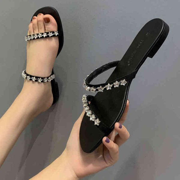 

dress shoes women's shoes fairy style flat with star low heel sandals, Black