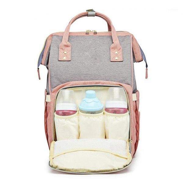 

large capacity maternity baby diaper bag backpack for baby diapers nappies feeding bottle waterproof wet bag travel stroller1
