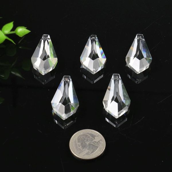 

5pc arrow cut glass chandelier crystal clear hanging drop faceted prism suncatcher window decor 38mm spacer h jllnij