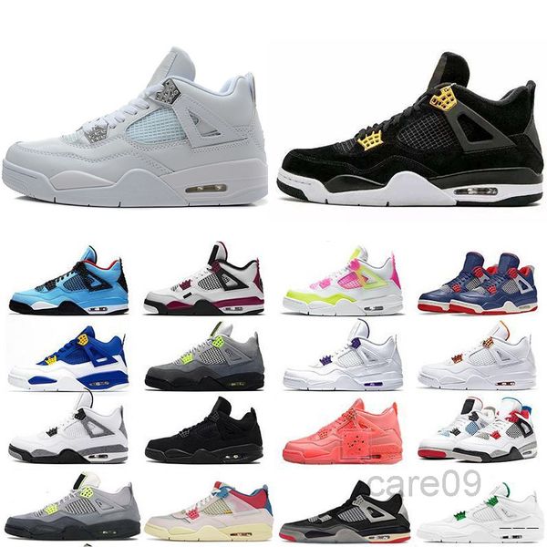 

jumpman 4 basketballs shoes 4s fire red union sail neon metallic purple mens trainers sneakers sports size 40-47 bbg5