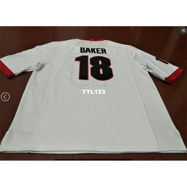 

121 #18 deandre baker georgia bulldogs size s-4xl red black white college jersey or custom any name or number jersey