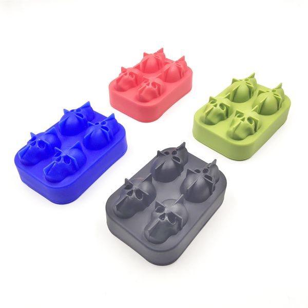 

bones 4 skull colors new ice fashion cube kitchen chocolate tray silicone cake candy mold cooking tools fyy9